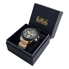 Rel贸gio Ewc Masculino Rose Gold Cron贸grafo Big Emt141638 Foto mini 4