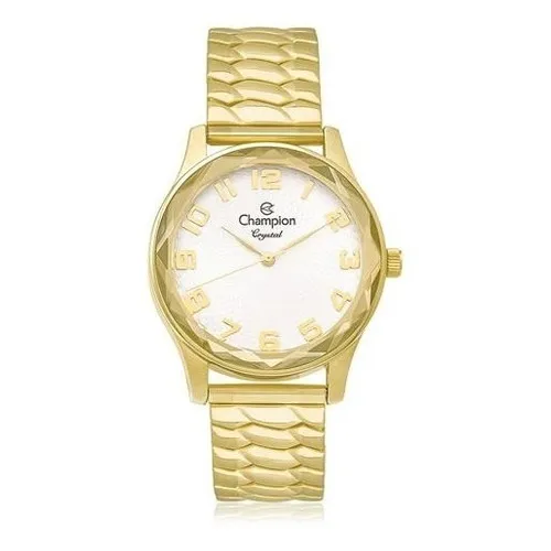 Relógio Fem Champion Cn27885w Dourado Pulseira Elástica Foto Foto 1