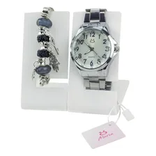 Relógio Feminino Aço + Pulseira Original Foto  mini 1