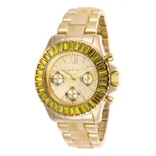 Rel贸gio Feminino Angel 17492 Correia Ouro Bisel Ouro Fundo Ouro Foto mini 1