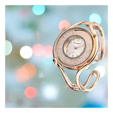 Rel贸gio Feminino Bracelete Luxo Cobre Brilhante Foto mini 2