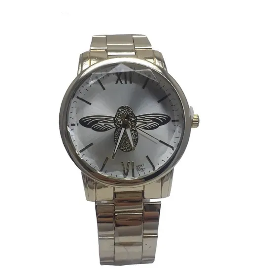 Relógio Feminino Dourado Luxo Mulheres Presente P/ Namorada Bisel $$$ Fundo Branco/dourado Foto 1