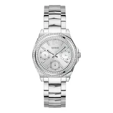 Rel贸gio feminino Guess Venus, resistente 脿 谩gua, rel贸gio dourado, pulseira prateada Foto mini 1