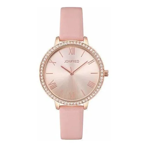 Rel贸gio feminino Jonfred, rel贸gio feminino de quartzo, rel贸gio P Foto 1