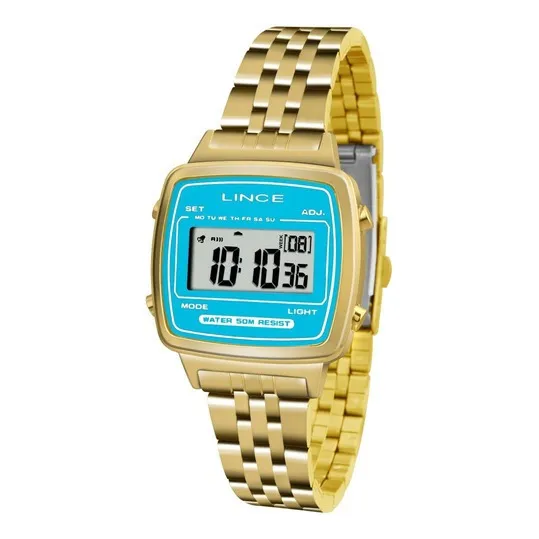 Relógio Feminino Lince Digital Sdph042l Bakx Dourado Foto 1