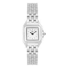 Relógio Feminino Quadrado Prata Boxy Silver 22x30mm Foto  mini 1