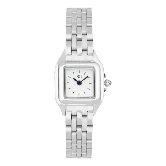 Relógio Feminino Quadrado Prata Boxy Silver 22x30mm Foto 1