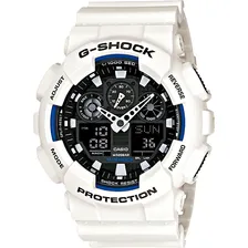 Rel贸gio G-Shock GA-100B-7ADR Casio com corpo branco, anal贸gico-digital Foto mini 1