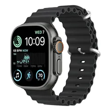 Rel贸gio Inteligente Smart Watch K9 Ultra 2 Caixa Preto Pulseira Preto Bisel Preto Desenho da pulseira Mesh Foto mini 1