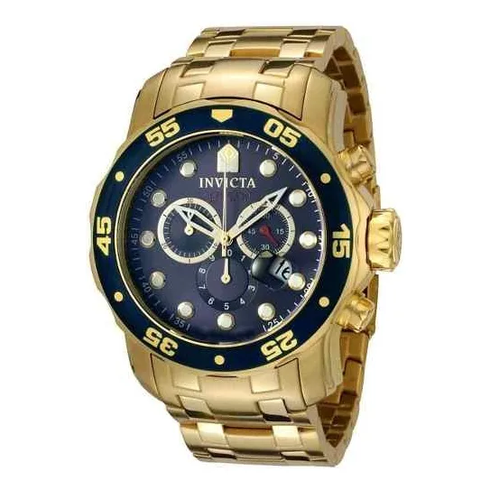Relogio Invicta 0073 Scuba Diver Banhado A Ouro 21923 Foto 1