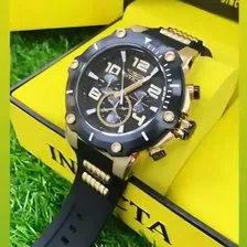 Rel贸gio Invicta 17200 Masculino Banhado Ouro 18k Original Foto mini 3