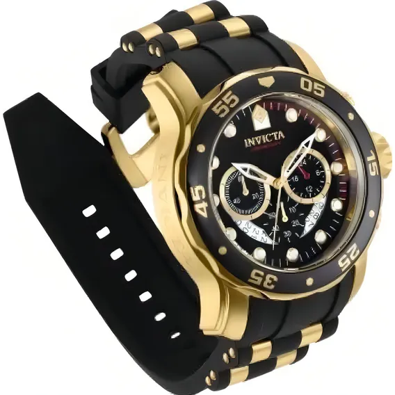 Rel贸gio invicta Pro Diver 6981 Original Dourado Foto 1