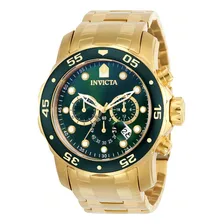 Rel贸gio Invicta Pro Diver Plaque Ouro Fundo Verde 21925 0075 Cor Da Correia Dourado Foto mini 1