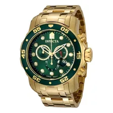Rel贸gio Invicta Pro Diver Plaque Ouro Fundo Verde 21925 0075 Cor Da Correia Dourado Foto mini 2