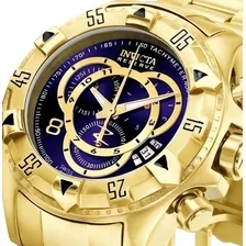 Rel贸gio Invicta Reserve Excursion 6469 Dourado Azul 18k + Foto mini 3