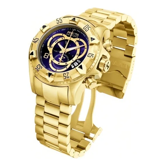 Rel贸gio Invicta Reserve Excursion 6469 Dourado Azul 18k + Foto 1