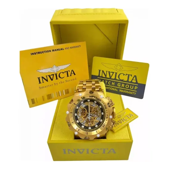 Rel贸gio Invicta Venom Hybrid Skeleton 27789 Completo + N.f Foto 1