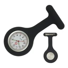 Relógio Lapela Preto Bolso Profissionais Saúde Jaleco Broche Foto mini 2