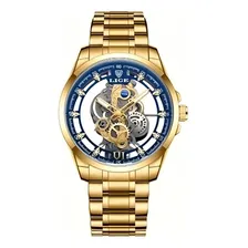 Relógio Lige Social Masculino Dourado 8997 Foto  mini 1