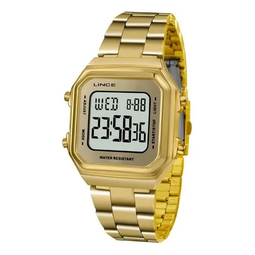 Relogio Lince Feminino Sdg616l Bxkx Digital Dourado Foto 1