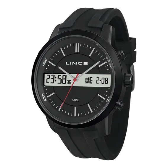 Relogio Lince Masculino Anadigi Map4489s P1px Aço Preto Foto 1