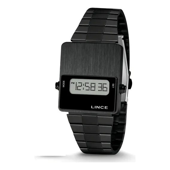 Rel贸gio Lince Masculino Sdn4633 Digital Quadrado Original Foto 1
