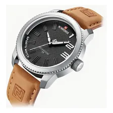 Rel贸gio Luxo Esportivo Pulseira Couro Naviforce Foto mini 4