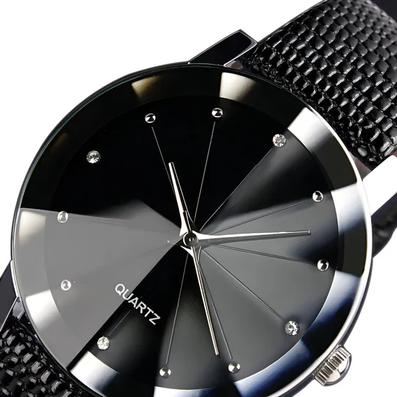 Relógio Luxo Feminino Casual Rosé Couro Sport Preto Intimes Foto 1