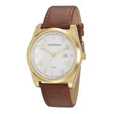 Rel贸gio Masculino Calend谩rio Casual Marrom Mondaine Foto mini 1