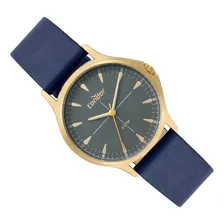 Relogio Masculino Condor Azul Pulseira Couro Foto mini  2