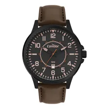 Relógio Masculino Condor Pulseira De Couro Marrom - Marrom C Foto  mini 1