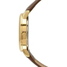 Relógio Masculino Condor Social Dourado Pulseira Em Couro Foto mini  2