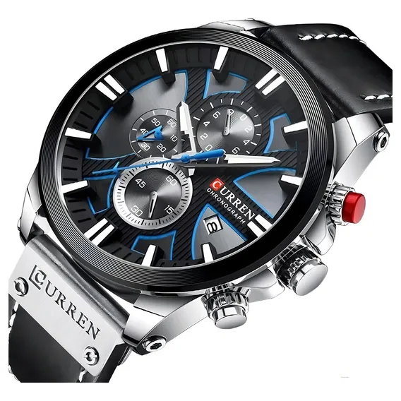 Rel贸gio Masculino Curren 8346 Casual Luxo Foto 1