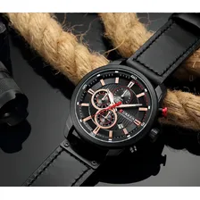 Rel贸gio Masculino Curren Luxo Quartzo 8291 Foto mini 2