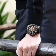 Rel贸gio Masculino Curren Luxo Quartzo 8291 Foto mini 1