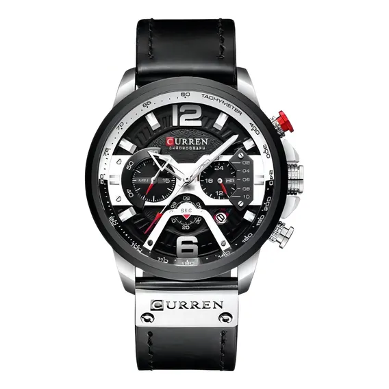 Rel贸gio Masculino Curren Militar De Luxo Foto 1