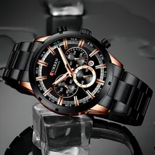 Rel贸gio Masculino Curren Original Cron贸grafo Funcional Luxo Foto mini 2