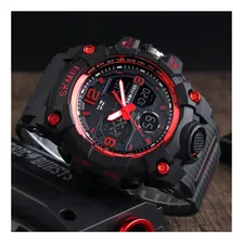 Rel贸gio Masculino Esportivo Digital Skmei 1155 Vermelho Foto mini 4