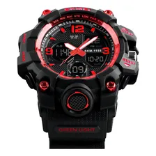 Rel贸gio Masculino Esportivo Digital Skmei 1155 Vermelho Foto mini 3