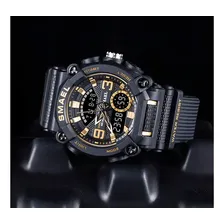 Rel贸gio Masculino Esportivo Militar Smael 8052 Foto mini 2