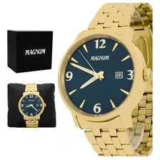 Relógio Masculino Magnum Dourado Elegante Original Ma34594a Foto  mini 1