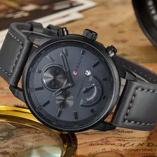 Relógio Masculino Original Curren Pulseira De Couro Aço Inox Foto mini 4