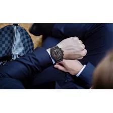 Relógio Masculino Original Curren Pulseira De Couro Aço Inox Foto mini  2