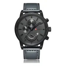 Relógio Masculino Original Curren Pulseira De Couro Aço Inox Foto mini  3