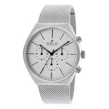 Rel贸gio Masculino Prata Cron贸grafo Vidro De Safira De Luxo Foto mini 1