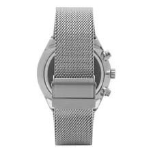 Rel贸gio Masculino Prata Cron贸grafo Vidro De Safira De Luxo Foto mini 3