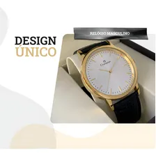 Relógio Masculino Pulseira De Couro Prova D'água Champion Foto mini  3