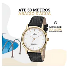 Relógio Masculino Pulseira De Couro Prova D'água Champion Foto mini 4