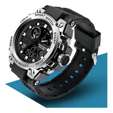 Rel贸gio Masculino Sanda Digital Resistente A 脕gua Preto Foto mini 4