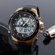 Rel贸gio Masculino Skmei 1016 Esportivo Amarelo Foto mini 2